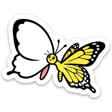 Butterfly sending kisses sticker