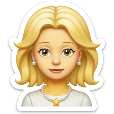 3D emoji head-only, smooth plastic, soft studio light, big round eyes, bold outline, centered, transparent bg,
Lisa Simpson, yellow skin, 8-point star hair, white pearl necklace, child face, overbite, no earrings, no eyelashes, not blonde sticker