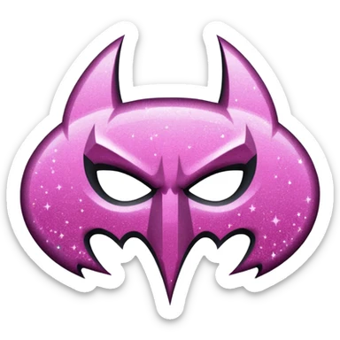 Make a batman logo emoji (girly) sticker