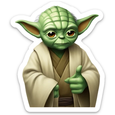 Master Yoda gives a thumbs up sticker