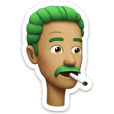 Emoji weed smoker  sticker