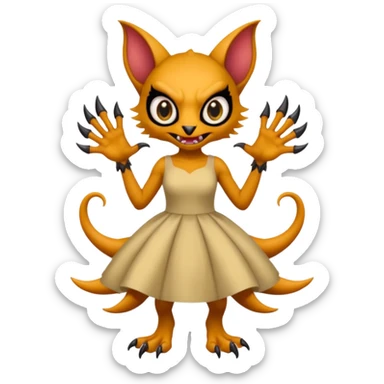 Mama-Fakémon-hybrid-creature (full body)  sticker