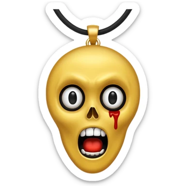 horror scream icon neckless sticker