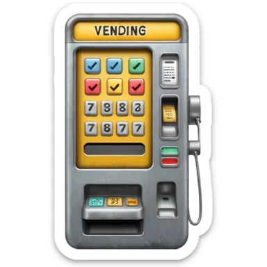 vending ticket machine sticker