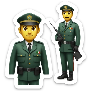 Policeman with italian guardia di finanza suite sticker