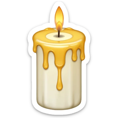 Leaning Candle dripping wax sticker