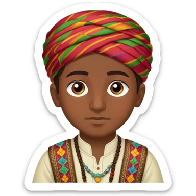 Kurdish boy in traditional clothes sticker