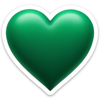 Dark green heart sticker