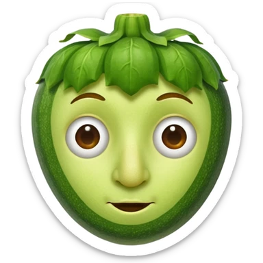 funny zucchini-shaped nose sticker