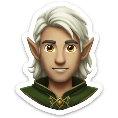 A male night elve warlock sticker