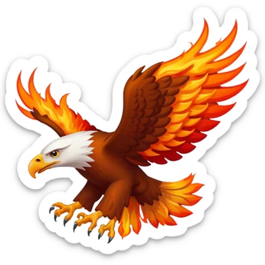 Make a egale with the fire on his body and wing sticker