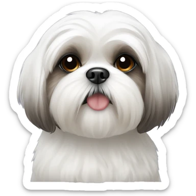 White shih tzu sticker