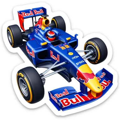 Crea un emoji de carro de red bull f1 sticker