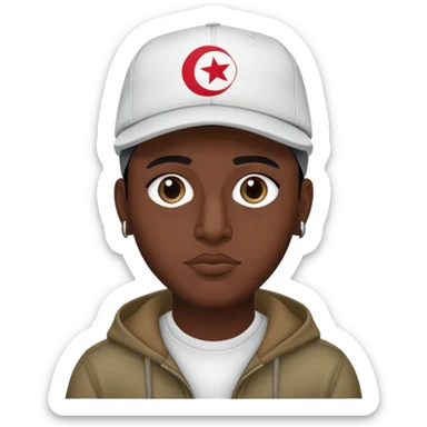 The tunisian rapeur 'stou rr3d'  sticker