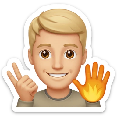 White guy flashing the camera sticker