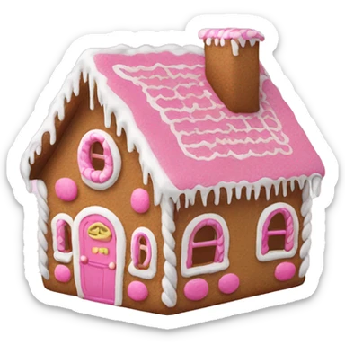 Pink gingerbread house  sticker