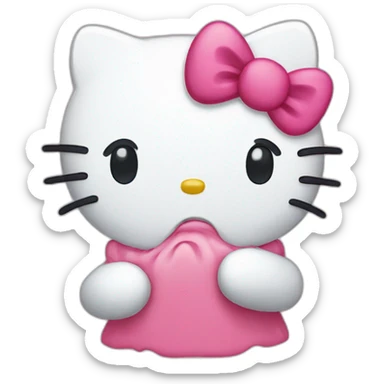 Hello kitty crying  sticker