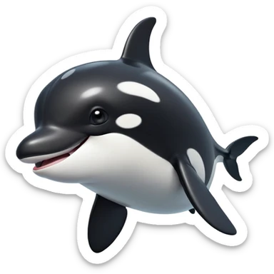 cinematic-comical-orca-portrait-emoji,-head-tilted-dramatically-with-an-exaggeratedly-shocked-expression,-featuring-a-sleek-black-and-white-body-with-wide,-comically-expressive-eyes-full-of-playful-disbelief-and-animated-flippers,-simple sticker