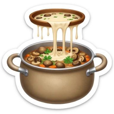 pot of mushroom stew  sticker