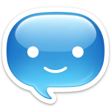 Simple message chat bubble with subtle AI symbol sticker