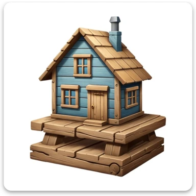 A house on nail sticker