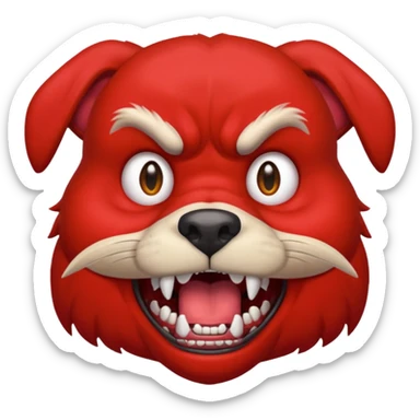 make one sad make one happy and make one mad a dog with red clothers sticker