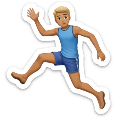 Man kicking at ground sticker