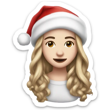 Sabrina carpenter with a Santa hat  sticker