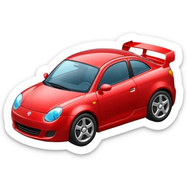 CARRO ROJO  EN DIAGONAL sticker