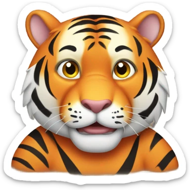 Overweight Tigger the tiger sticker