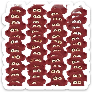 Dark red money sticker