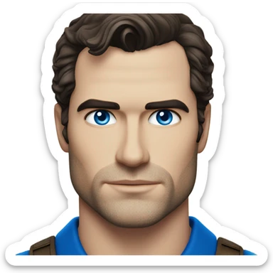 Henry cavill with blue eyes sticker