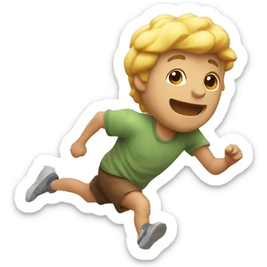 Emoji de un ladrón corriendo  sticker