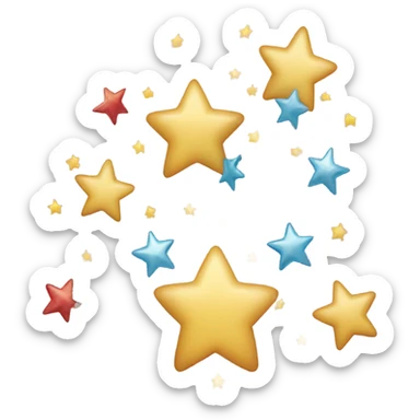 celebration with big five stars in row sticker