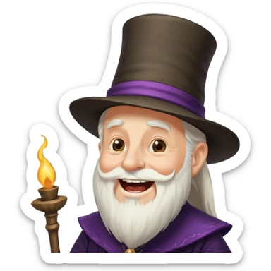 An old magician laughing 🤣 sticker
