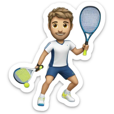 Padel player sticker