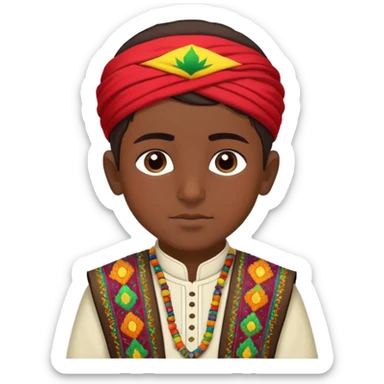 Kurdish boy in traditional clothes sticker