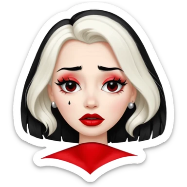 Cruella de vi crying sticker