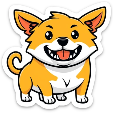 cane che ringhia sticker