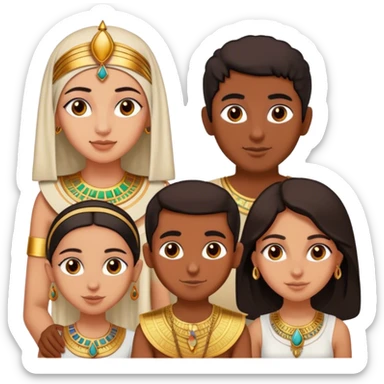 5 best friends, 1 Egyptian man, 1 indian girl 1 persian girl 1 moroccan boy 1 black boy sticker