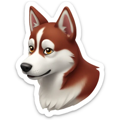 Red husky sticker