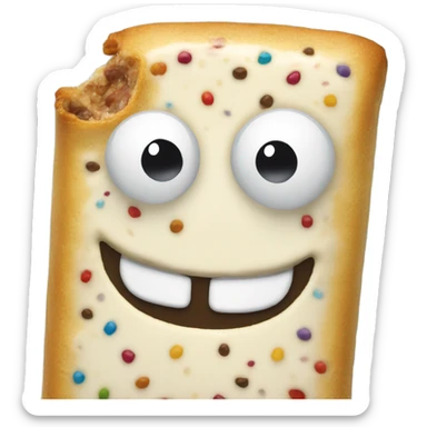 Pop tart with a huge smile  sticker