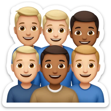 men speaking sticker