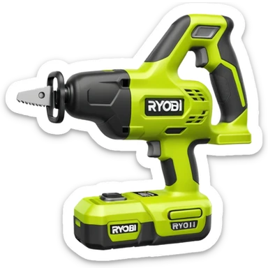 RYOBI ONE+ 18V Cordless Reciprocating saw battery emoji style sticker