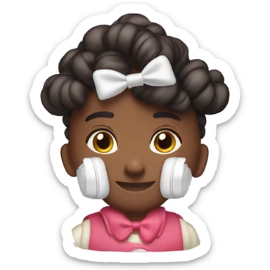 air pods pro max with bows on the side sticker