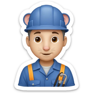 rat electrician  sticker