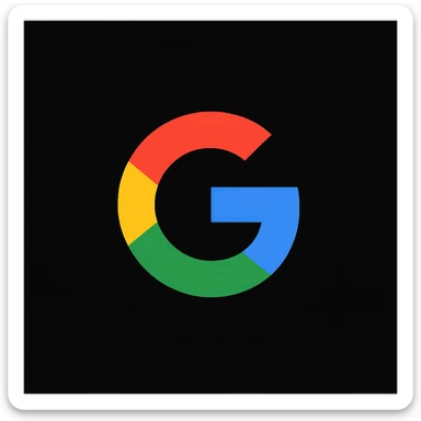 make golo of "IMAGEN 4" with googles G, black background sticker