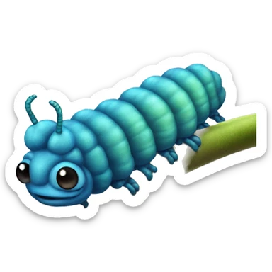 absolem blue catepillar realistic sticker