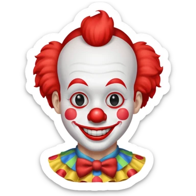 lowerfade haircut clown sticker