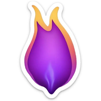 Purple flame emoji  sticker